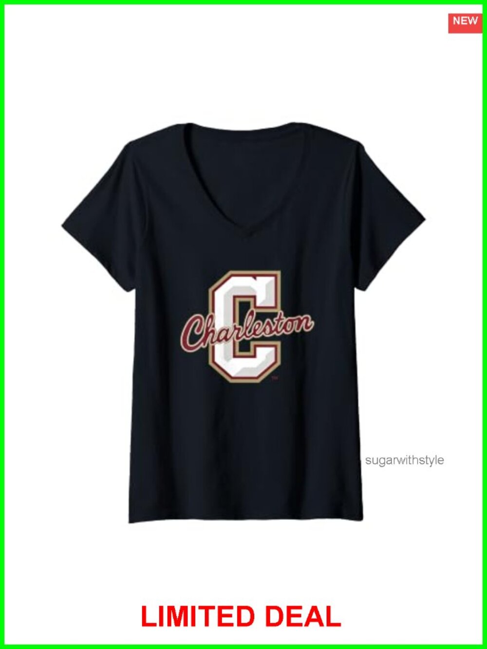 Officially Licensed Charleston Cougars V-Neck Tee Classic Fit